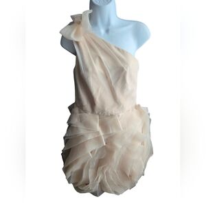 White By Vera Wang Bridesmaid Formal Party Dress Champagne Size 10